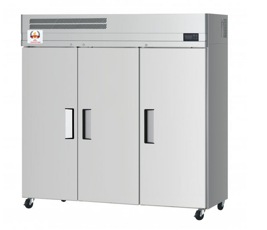 Three Door Stainless FREEZER- TOP COMPRESSOR 65cu.ft.